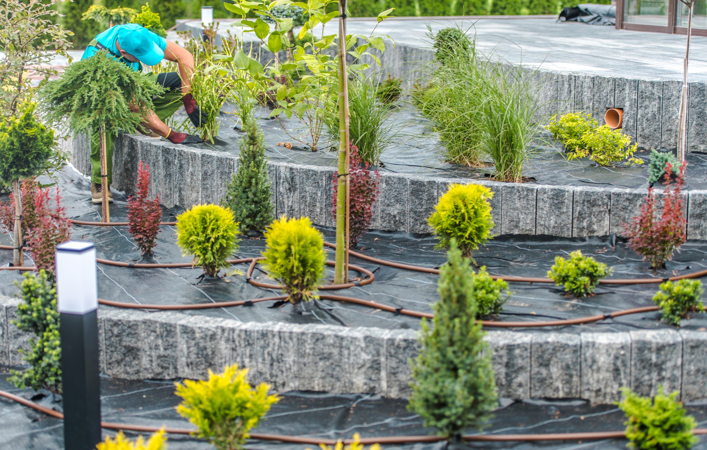 Landscape construction field photo